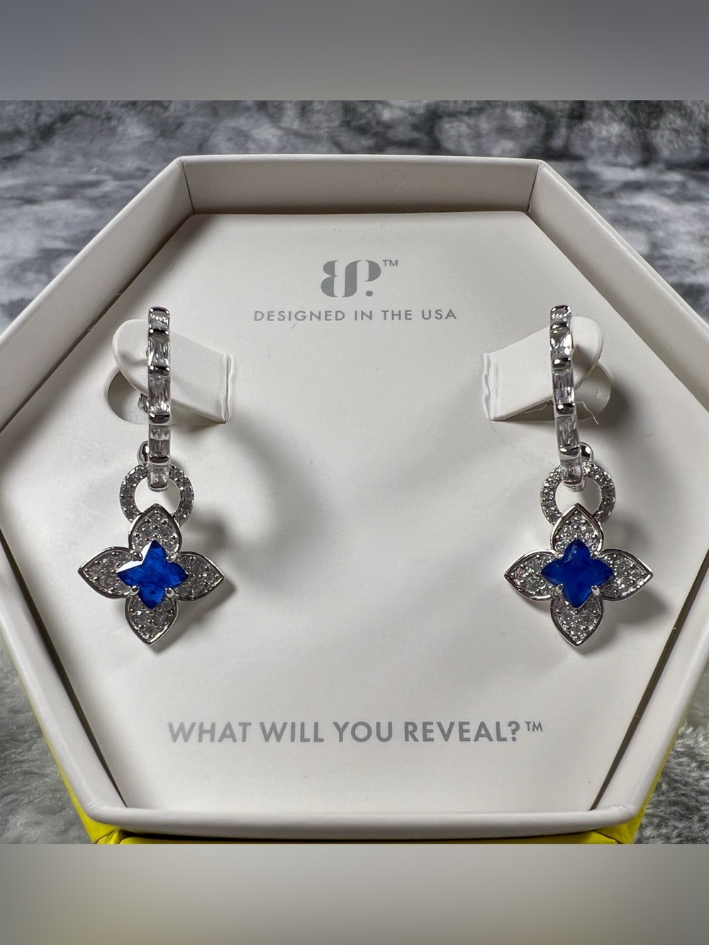 Bomb Party ER30280 Ultra Rare Unicorn Twilight Sapphire Sterling Silver Earrings
